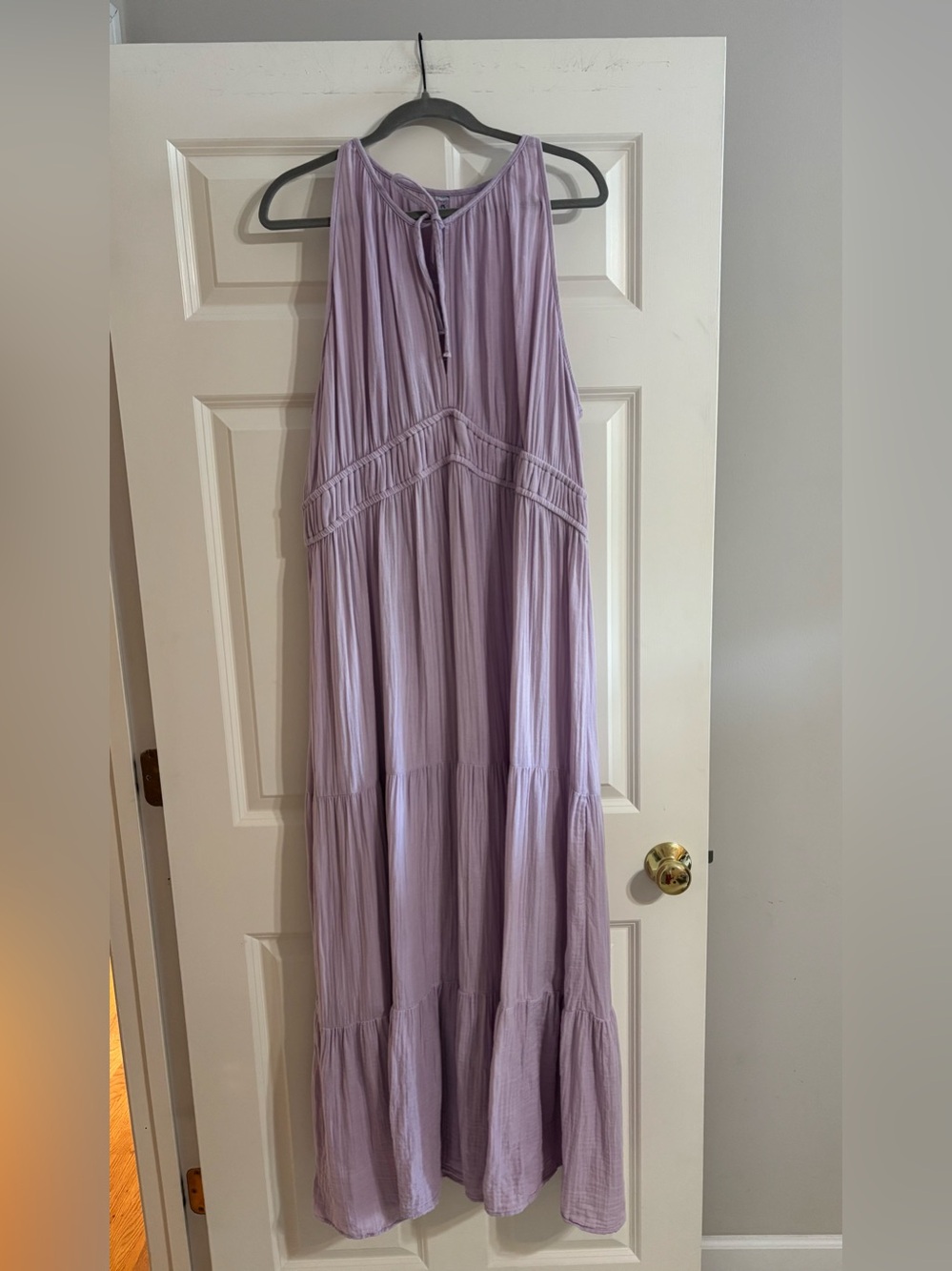 Old Navy Lavender Tiered Halter Maxi Dress
